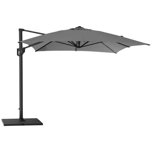Sombrilla Cane-Line Hyde Luxe incl. base - 3x4 m. - Aluminio con lona color antracita