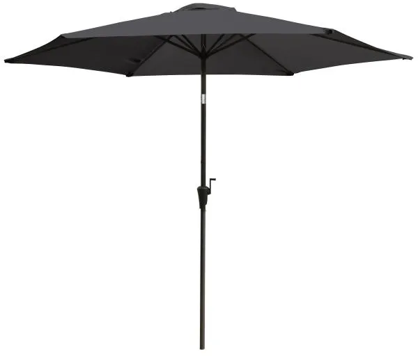 Sombrilla con manivela e inclinación gris oscuro 300cm