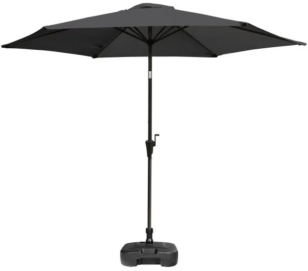 Sombrilla con inclinación gris oscuro 3m 3m