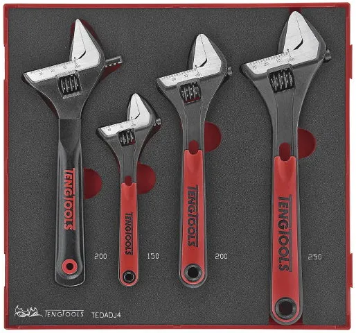 Juego de llaves ajustables Teng Tools TEDADJ4 con 4 piezas