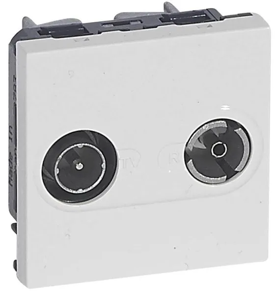Legrand Toma de TV-R macho/hembra 9,52MM blanca